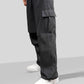 VIRAL Grey Parachute Pants Loose Fit
