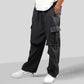VIRAL Grey Parachute Pants Loose Fit
