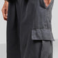 VIRAL Grey Parachute Pants Loose Fit