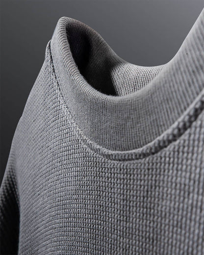Premium 250 GSM Waffle Knit Oversized T-Shirt (Grey)