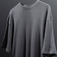 Premium 250 GSM Waffle Knit Oversized T-Shirt (Grey)