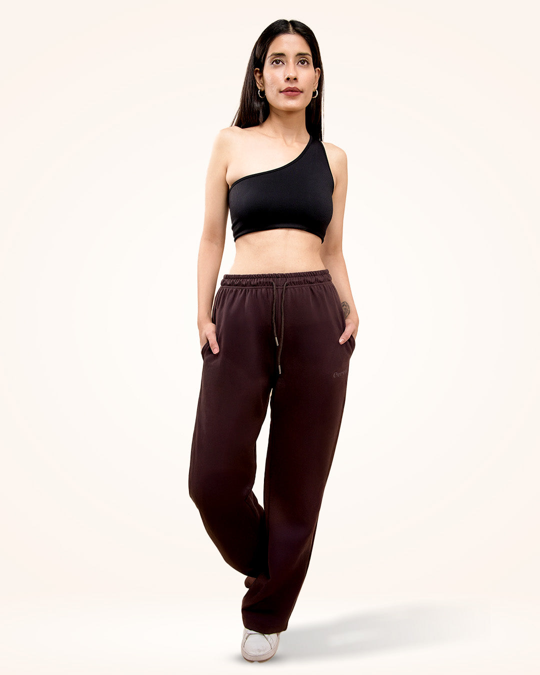 Brown A-Line Bomber Pants