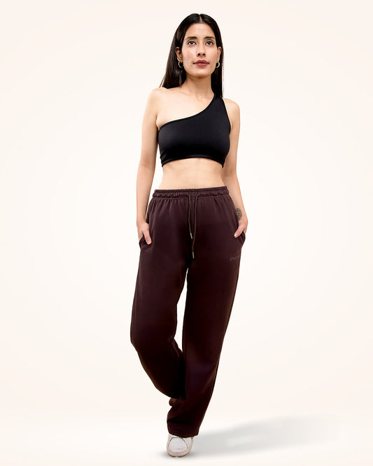 Brown A-Line Bomber Pants