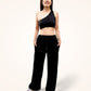 Black A-Line Bomber Pants