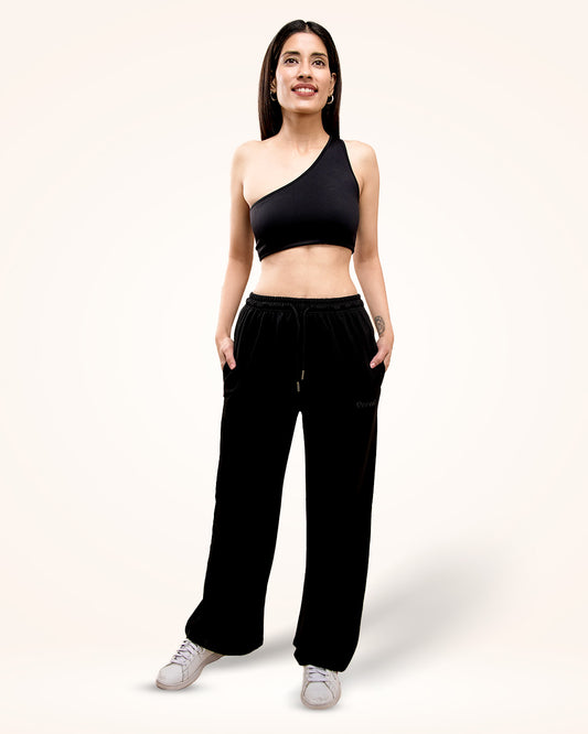 Black A-Line Bomber Pants