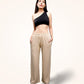 Beige A-Line Bomber Pants
