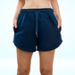 Navy Blue Sweat Shorts For Women
