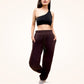 Brown Gathered Joggers for Women