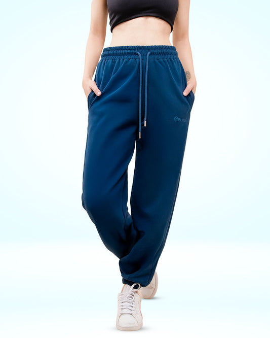 Navy Blue Gathered Joggers