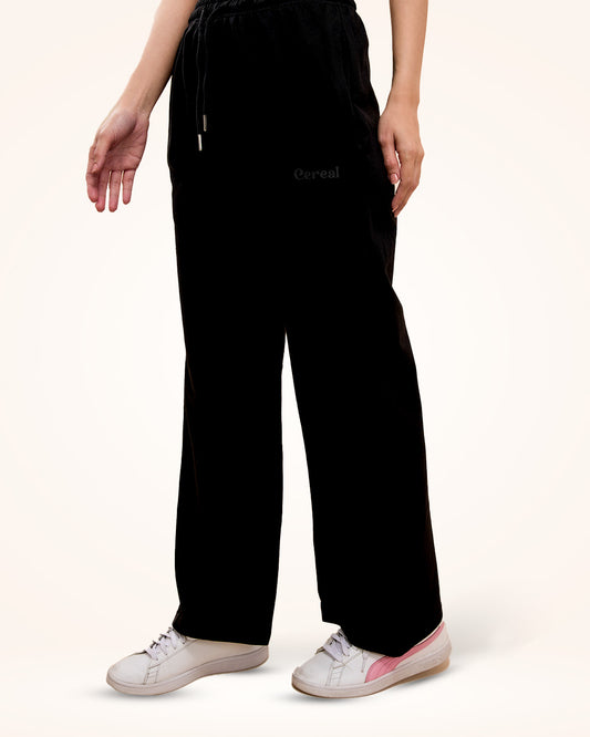 Black A-Line Bomber Pants