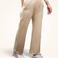 Beige A-Line Bomber Pants