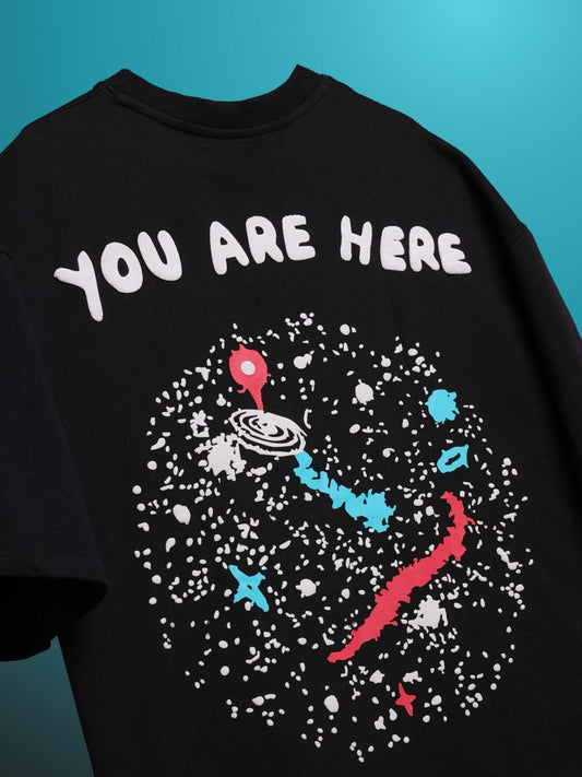 Milky Way Galaxy Oversized Heavy French Cotton T-Shirt