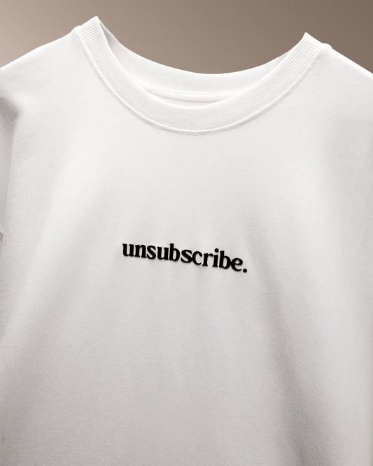 Unsubscribe Oversized Heavy French Cotton T-Shirt