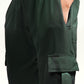 VIRAL Green Parachute Pants Loose Fit For Women