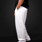 Straight White Heavy Weight Joggers