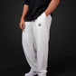 Straight White Heavy Weight Joggers
