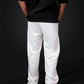 Straight White Heavy Weight Joggers