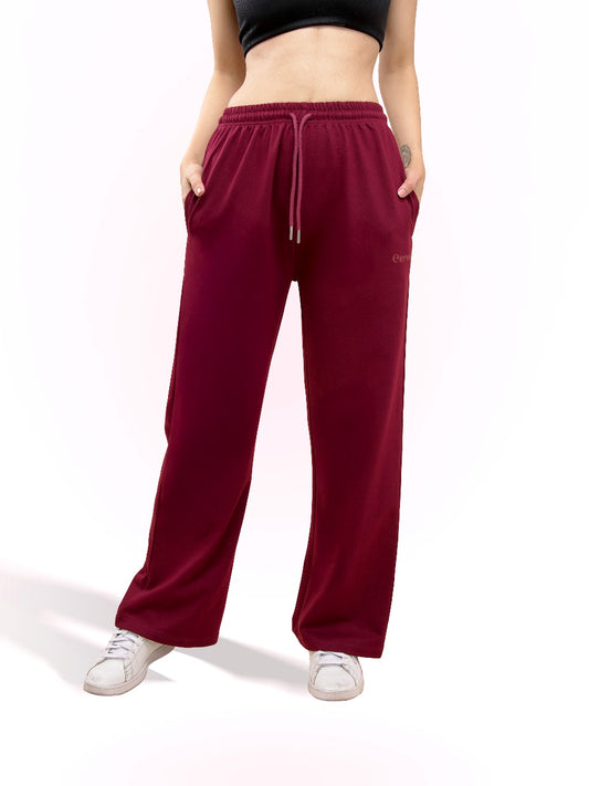 Cherry Red  A-Line Bomber Pants for Women