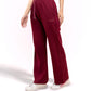 Cherry Red  A-Line Bomber Pants for Women