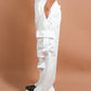 VIRAL White Parachute Pants Loose Fit For Women
