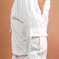 VIRAL White Parachute Pants Loose Fit For Women