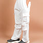VIRAL White Parachute Pants Loose Fit For Women
