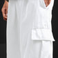 VIRAL White Parachute Pants Loose Fit