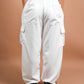 VIRAL White Parachute Pants Loose Fit For Women